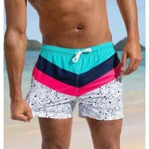 Chubbies Swim Trunks Shorts Sz Large 80's Aquatic Coast Vacation